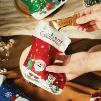 在飛比找樂天市場購物網優惠-聖誕襪糖果袋 (小號五入裝) 餅乾袋 聖誕禮品禮物包裝袋 (