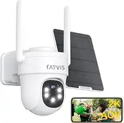 2K 3MP Solar Camera Security Outdoor Battery/Solar Powered, Wireless Solar Camera for Home Surveillance, AOV 24/7 Recording, Human/Vehicle Detection, Night Vision, 2-Way Audio,Auto Tracking