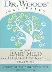 Dr. Woods Unscented Baby Mild Bar Soap with Organic Shea Butter for Sensitive Skin, 5.25 Ounce (Pack of 1)