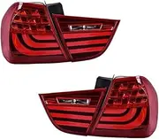 LED Tail Light Assembly Compatible For BMW 3 Series E90 I318 I320 2005-2012 Plug And Play(Red 05-08)