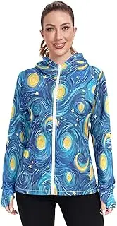 [RPLIFE] Gradient Purple Summer Jacket, Long Sleeve Hiking Shirt Women, Light Zip up Hoodie Women, Outdoor Jacket Upf 50+, Gradient Purple 7, X-Large
