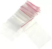 100 Small Poly Ziplock Bags Zip Lock Plastic Bags 6X4 Cm Jewelry Bags