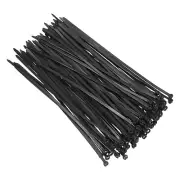 200Pcs Push Mount Zip Ties 10 Inch Cable Zip Tie Mounts Nylon, Black