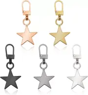 5 Pcs Zipper Pull Charms Metal Zipper Pull Star Shaped Zipper Pulls Detachable Z