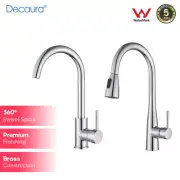 Decaura Kitchen Mixer Tap Pull-out Brass Laundry Mixer Faucet Gooseneck Spout