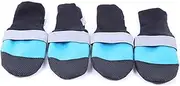 Happyyami Pair Waterproof Dog Boots Small Dog Boots Snow Shoes for Small Dogs Non-Slip Dog Shoes Dogs Cats Petp Boots Doggy Boots for Small Dogs Rain Boots Dog Shoes Pet Dog Shoes Blue