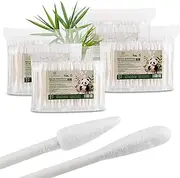 Cotton Buds for Makeup and Cleansing, 1000 (10x100) Sterile, Individually Wrapped, with a Round and One Pointed Tip, in Hard Paper Handle and Sturdy Paper Handle