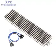 MAX7219 Microcontroller 4 In 1 Display LED Dot Matrix Module Green + 5P Line USA