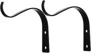 CAXUSD 2pcs Curved Hanging Plant Hooks Durable Wall Mounted Rack for Use Elegant Design for Lanterns Wind Chimes Iron Plant Hanger