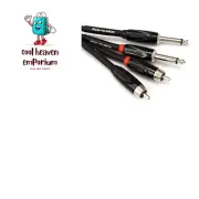 Black Series Interconnect Cable, Dual RCA to 1/4 Inch, 10-Feet