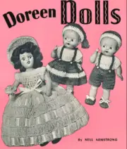 Vintage Doll Crochet Pattern 16 Pages 13 Patterns by Doreen Dolls #102 Bed Dolls