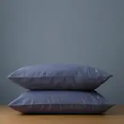 Canningvale CoziCotton Fitted Sheet & Pillowcase Set - Ink Blue, Super King, Cotton