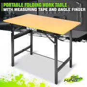 100 KG Heavy Duty Foldable Desktop Metal Table Work Bench Wood Top Yellow/Black