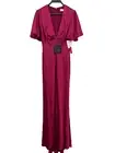 Mac Duggal 55402 Long Formal Satin Evening Dress Pink Raspberry Size 2 NWT