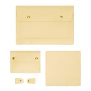 3 In 1 Waterproof Leather Laptop Liner Bag 14 Inches Light Yellow Laptop Cases & Bags
