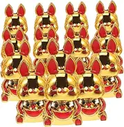 [HOODANCOS] Diy Charm Material Kit 10pcs Rabbit Key Chain Pendants for Necklace Earring Crafting