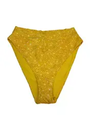 NWT AMERICAN EAGLE AERIE YELLOW FLOWER PATTERN SWIM BOTTOMS