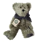 NWT Vintage Boyds Bears Kemper Forbes Gray Plush Teddy Bear 15"