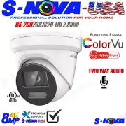 Hikvision ColorVu + IR 4K 8MP DS-2CD2387G2H-LIU IP Camera MIC Smart Hybrid Light