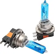Baceyong 2PCS H15 Halogen White Headlight Bulb, 12V 15/55W Ring Xenon Gas Halogen H15 Car Headlight Bulb Super Bright White Halogen Lamp Car Fog Light