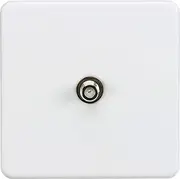 Knightsbridge SF0150MW Screwless 1G SAT TV Outlet (Non-Isolated) -Matt White