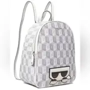 Karl Lagerfeld Paris White/Grey Adele Backpack Women’s