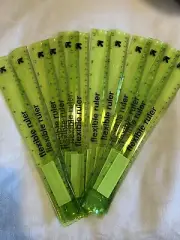 12 Flexible Target Green Rulers NEW
