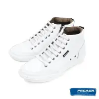 在飛比找momo購物網優惠-【PEGADA】巴西經典拉鍊綁帶高筒休閒鞋 白色(11040