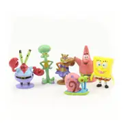 6 Pcs Spongebob Mini Aquarium Decoration Doll Toy Model Scene Modeling Ornaments