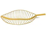 Golden Leaf Table Centrepiece Tray Dish Bowl Vase For Home Decoration