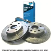 SLOTTED Rear 266mm BRAKE ROTORS BENDIX PADS for FORESTER SG SF S11 S10 upto 2003 (for: Subaru)