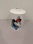 Disney Minnie Mouse Ceramic Canister W/ Lid Cookie Jar Mickey Mouse And Friends
