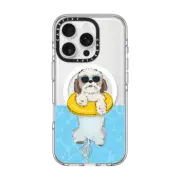iPhone 16 Pro Clear Case MagSafe Compatible Swimming Shih Tzu