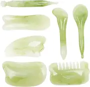 Baluue 7Pcs Gua Board for Face Body Massage Mixed Style Scraping Tools for Circulation and Reduce Puffiness Durable Skin Friendly Massaging Tools