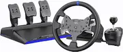 PXN V99 Racing Simulation Set: Force Feedback Wheel, 6+1 Gear Stick, Adjustable Pedals for PC, PS3, PS4, Xbox, Nintendo Switch