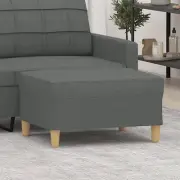 Footstool Dark Grey 70x55x41 cm Fabric Comfortable Ottoman Home Decor Furn 49272