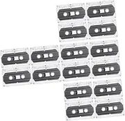 Housoutil 16pcs Blank Audio Tapes Recordable Cassette Tapes for Retro Parties Sound Quality Transparent Case for Teaching and Creative Projects