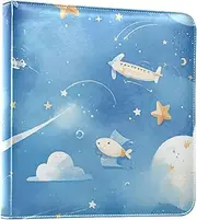 Cartoon Cute Blue and White Plane Photo Albums Photo Book Self Adhesive Pages College Photo Album Family Photo Album 6x8