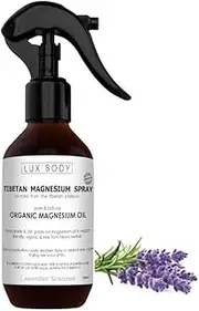 Lux Body Pure & Organic Magnesium Oil, Infused With Lavender Essential Oil To Help Promote Proper Sleep 300ml Spray Bottle