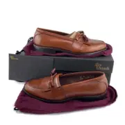 Vintage Allen Edmonds Loafer Mens 8.5 D Brown Chelsea Dress Shoes Moc Toe Kiltie