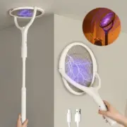 Electric Fly Swatter, Electric Fly Zapper with Rotating Head, Mosquito Killer, B