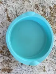 Tupperware Large Silicone Round Cake Pan Aqua 10” NOS
