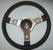 New 14" Leather Wrapped Steering Wheel & Hub Adaptor Triumph TR7 TR8 1977-1980 (for: Triumph)