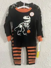 NWT Carter's Dinosaur Pajamas Halloween- 2 Sets, Glow in the Dark, 2T