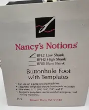 Sewing Buttonhole Foot Magnetic Templates Low Shank Unbranded Metal Plastic NEW
