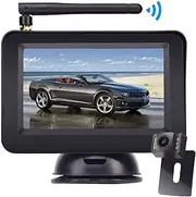 DOUXURY Wireless Reversing Camera, 4.3'' LCD Rear View Monitor + 170 Wide Angle IP68 Waterproof Rear View Camera, Night Vision Universal for Car Van Truck