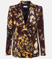 [Dries Van Noten] Dries Van Noten Floral double-breasted blazer AU 12 multicoloured