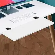 Under Desk Keyboard Tray Desk Extender, Foldable Keyboard Platform with Keyboard Drawer, Foldable Keyboard Tray Clamp Keyboard Slide(White,55Cm*24Cm)
