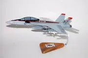 VFA-41 Black Aces F/A-18F Model, Navy, 1/40th (18") Scale, Mahogany