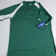 NWT Sz Medium Mizuno DryLite Baseball/Golf 1/4 Button Shirt Lightweight Green